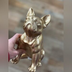 Gold French Bulldog Figurine